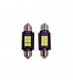 Becuri LED Sofit 42 mm Canbus 6 SMD 12V lumina alba set 2 bucati