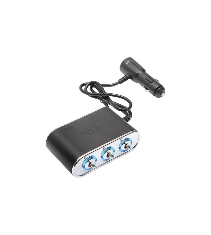 Prelungitor-bricheta-auto-tripla-1224V-cu-intrerupator-individual-si-1-port-USB-BK90939 Prelungitor-bricheta-auto-tripla-1224V-cu-intrerupator-individual-si-1-port-USB-BK90939