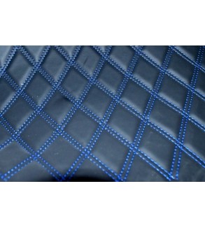 Material-romb-tapiterie-negru--cusatura-albastra-Cod-Y01NA