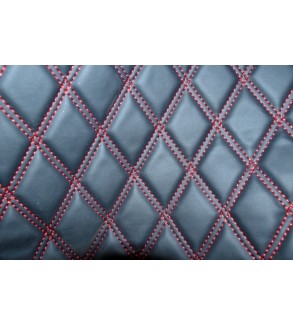 Material-Romb-tapiterie-negru--cusatura-rosie-Cod-Y01NR