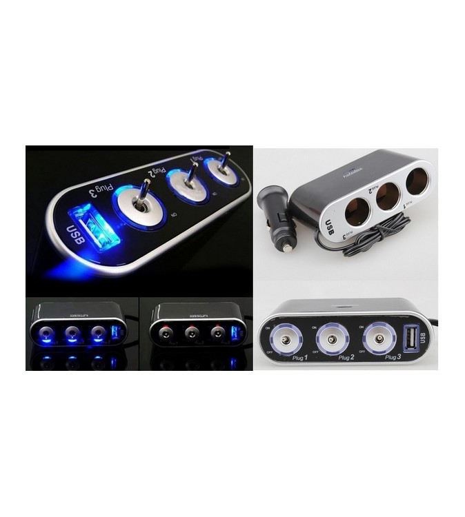 Prelungitor-priza-3-cai-auto-si-1-USB-WF-013
