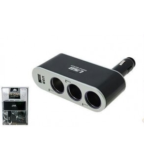 Prelungitor-priza-3-cai-auto-si-1-USB-WF005
