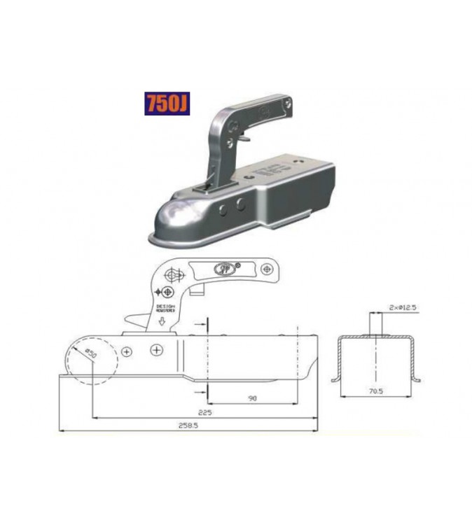 Cupla-remorca-patrata-750J