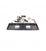 Suport numar auto cu camera video si 2 senzori parcare 12V (afiseaza distanta pe ecranul camerei) Cod: JCS-041-2-22