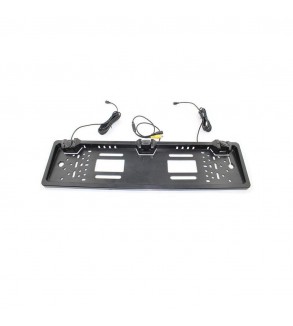 Suport numar auto cu camera video si 2 senzori parcare 12V (afiseaza distanta pe ecranul camerei) Cod: JCS-041-2-22