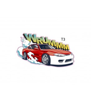 Abtibild "  MASINA WRUMM " Cod:TAG 069 - T3