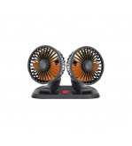 Ventilator auto dublu  cu mufa USB  12-24V Cod:FS-1308