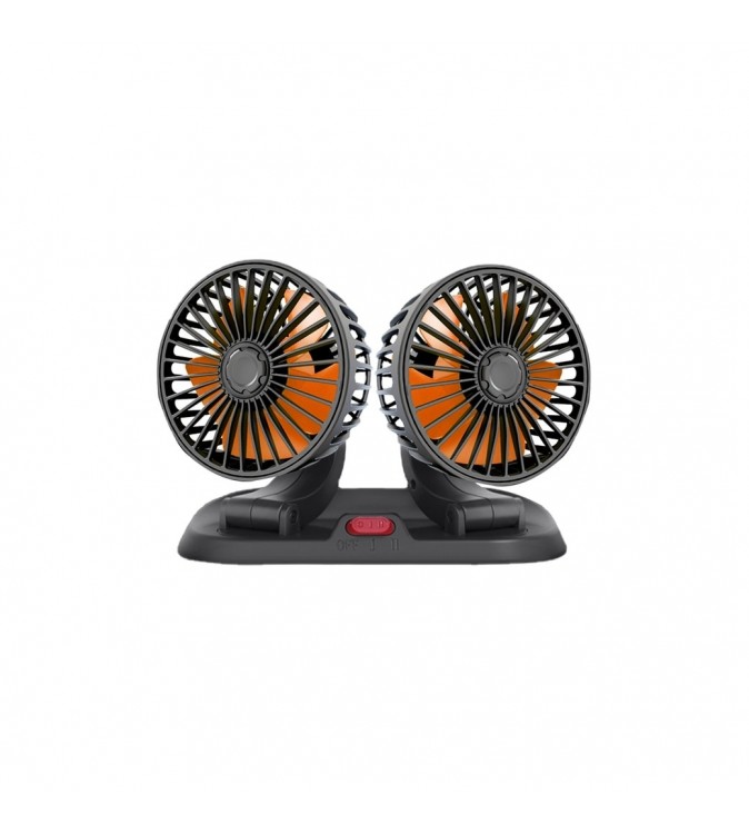 Ventilator auto dublu  cu mufa USB  12-24V Cod:FS-1308
