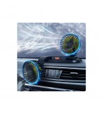 Ventilator auto dublu  cu mufa USB  12-24V Cod:FS-1308