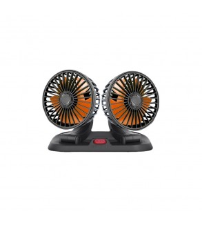 Ventilator auto dublu  cu mufa USB  12-24V Cod:FS-1308