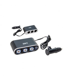 Prelungitor bricheta 3 cai ,intrerupator si USB 1000mA Cod:WF-861