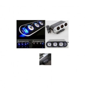 Prelungitor bricheta 3 cai ,intrerupator si USB 1000mA Cod:WF-861