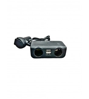 Prelungitor bricheta  cu USB si voltmetru Premium  Negru Cod:1676