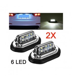 Set 2 lampi numar  carcasa cromata  lumina:alba - 12V-24V (Set 2 buc) Cod:2102501A-CH