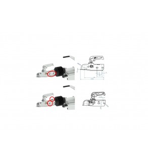 Set cupla remorca cu 3 adaptoare ,suruburi, manson si protectie bara Cod:BC-3000.1D