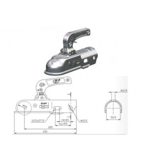 Cupla remorca rotunda Cod:BC2300C