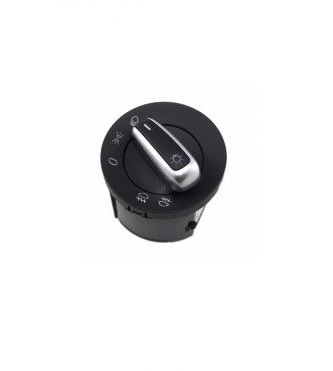 Buton comutator pentru Faruri  VW Golf 5 Passat B6 Golf 5 6 Jetta  cromat fara functie automata Cod:5ND941431B