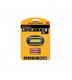 Lanterna frontala LED 3W, 150 lumeni, 3 moduri iluminat, Kodak Cod:41386
