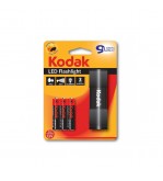 Lanterna KODAK  9 LED-URI, 46 lumeni, raza de actiune  25 m, IP62,3 baterii AAA ,diverse culori - Rosu