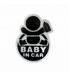 Abtibild  "BABY IN CAR" fond  alb Cod:FGT-07