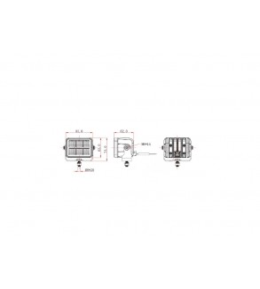 Proiector LED profesional 5700k,30w (6 Led Osram x 5W) Cod: KM3236F-30W