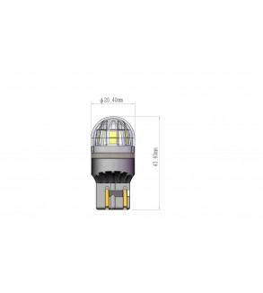 Bec 2 faze  T20 7443 W21-5W 15SMD 2835  12V CANBUS  nonpolar 320 lumen  Lumina alba Cod: SPT15-7443-W