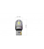 Bec o faza  T20 7440 W21W 15SMD 2835 12V CANBUS  nonpolar 320 lumen  Lumina alba Cod:SPT15-7440-W