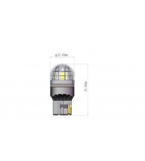 Bec o faza  T20 7440 W21W 15SMD 2835 12V CANBUS  nonpolar 320 lumen  Lumina alba Cod:SPT15-7440-W