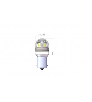 Bec o faza  BA15S P21W T.V. 15SMD 2835  12V CANBUS  nonpolar 320 lumen- Lumina alba  Cod: SPT15-1156-W