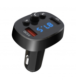 Modulator MP3 SMART cu functie handsfree auto Bluetooth si incarcator auto QC 3.0, 2x USB, 18 W 12V-24V Cod: XO-BCC03