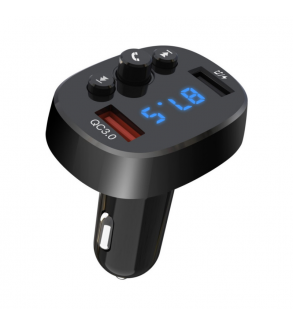 Modulator MP3 SMART cu functie handsfree auto Bluetooth si incarcator auto QC 3.0, 2x USB, 18 W 12V-24V Cod: XO-BCC03