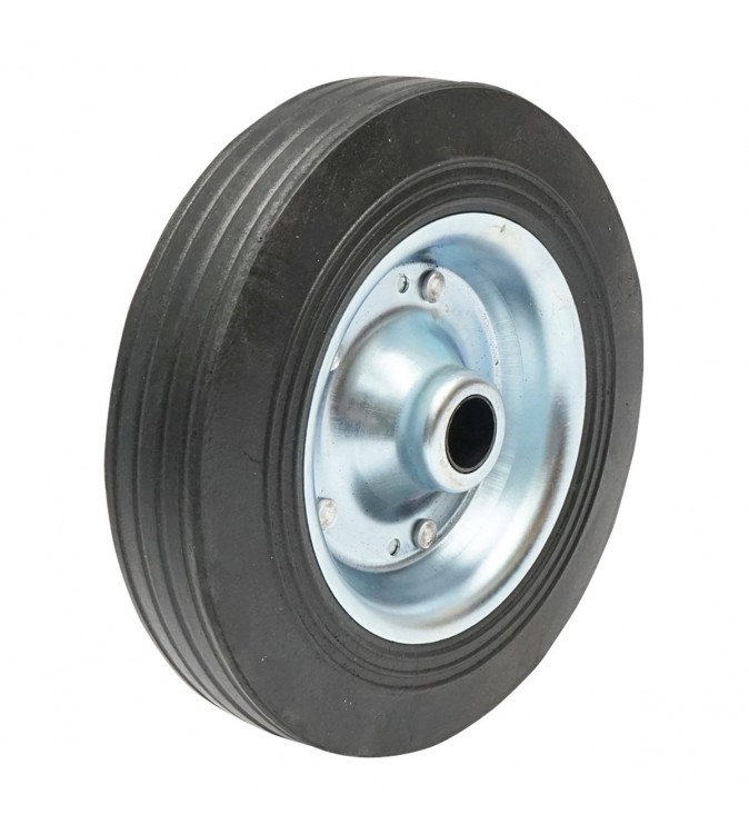 Roata de cauciuc 200X50mm cu janta metalica pentru roata de sprijin remorca prindere pe ax fi20mm BK90285 Roata de cauciuc 200X50mm cu janta metalica pentru roata de sprijin remorca prindere pe ax fi20mm BK90285