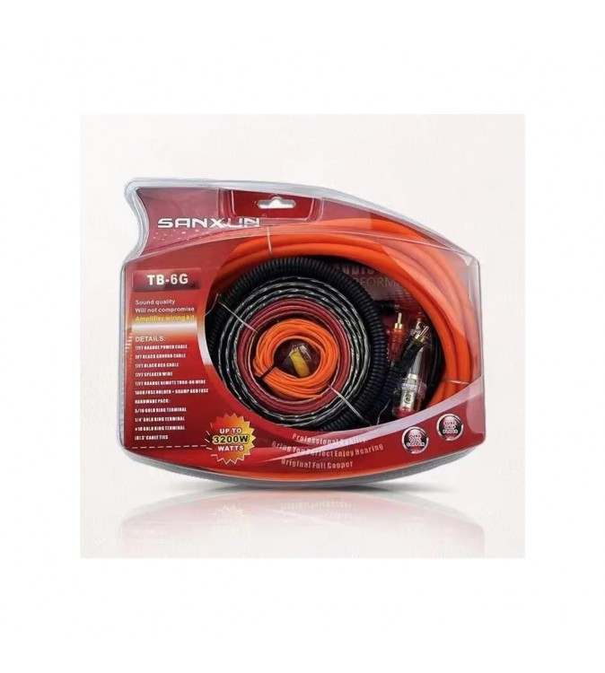 Set cablu+siguranta pentru subwoofer Cod:TB-6G Set cablu+siguranta pentru subwoofer Cod:TB-6G