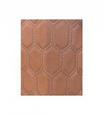 Material imitatie piele tapiterie hexagon  maro -cusatura gri  Cod:Y06MG