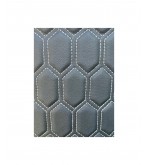 Material imitatie piele tapiterie hexagon  negru -cusatura gri  Cod:Y06NG