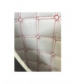 Material imitatie piele tapiterie hexagon  negru -cusatura gri  Cod:Y06NG