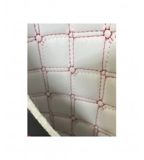 Material imitatie piele tapiterie hexagon  negru -cusatura gri  Cod:Y06NG