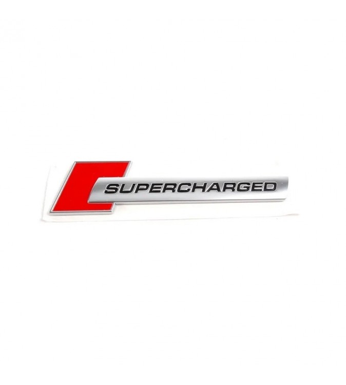 Emblema SUPERCHARGED  culoare Crom  Cod:TS-103