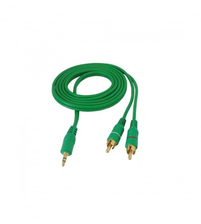 Cablu Jack 2RCA 3,5mm,10m Verde MIV Cablu Jack 2RCA 3,5mm,10m Verde MIV