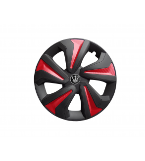 Set 4 capace roti model EVO  negru+rosu 16" Cod: WK3-1RD-16