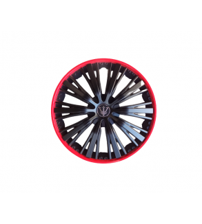 Set 4 capace roti model EVO negru+rosu 15"  Cod: WM4-1RD-15