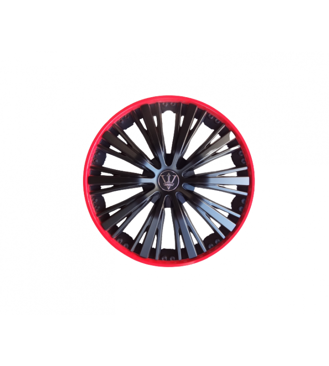 Set 4 capace roti model EVO negru+rosu 15" Cod: WM4-1RD-15 Set 4 capace roti model EVO negru+rosu 15" Cod: WM4-1RD-15