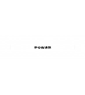 Abtibild parasolar "POWER" parbriz-luneta  diverse culori Cod: DZ-PRS-PW - Gri DZ-PRS-PW04