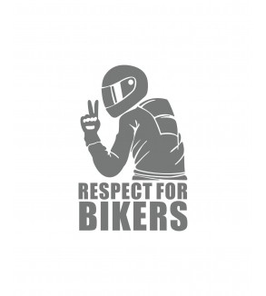 Abtibild "RESPECT FOR BIKERS" diverse culori Cod: XL-01 - Alb Reflectiv XL-01-02