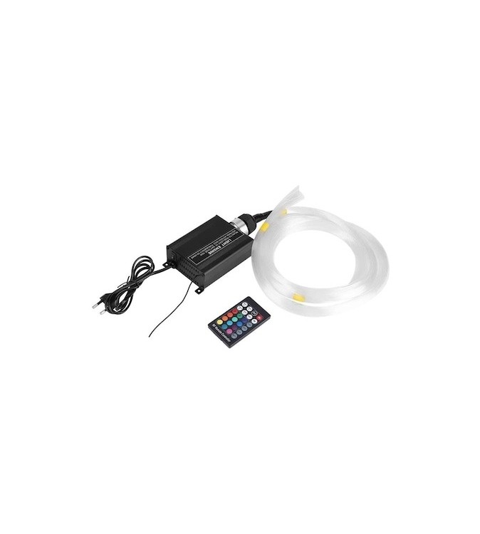 Kit fibra optica plafon instelat LED RGB cu telecomanda si sursa de alimentare 0,75mm 295 fire 3 metri 12V Cod: HH-2953 Kit fibra optica plafon instelat LED RGB cu telecomanda si sursa de alimentare 0,75mm 295 fire 3 metri 12V Cod: HH-2953