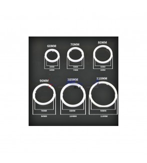 Inele angel eyes LED COB 12V waterproof -culoare Alb  Diametru: 90 mm  Cod: HH-YG90W