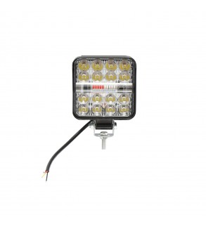 Lampa proiector combinata 26 LED-uri 9-80V 6500K 84x21x84mm IP67 Cod: BK69405