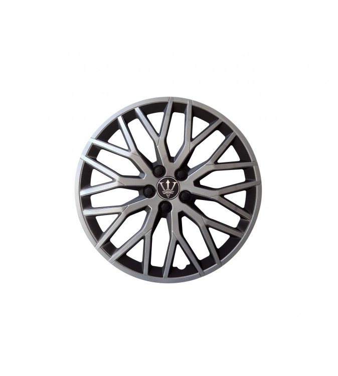 Set 4 capace roti model EVO negru+gri antracit 16" Cod: WF3-1GR-16