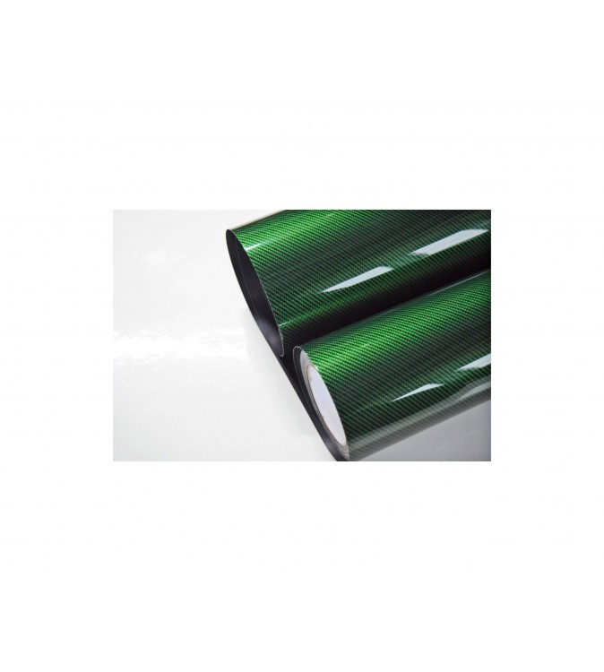 Rola folie carbon Verde  9D  PREMIUM  1,5mx16,8m  Cod: N-GTC04D