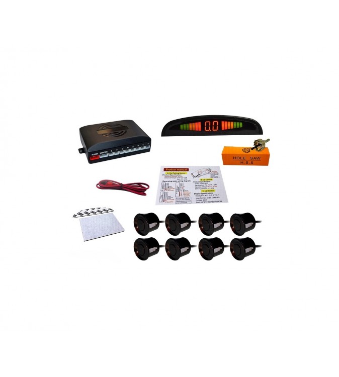 Sistem 8 senzori parcare si display 12V PREMIUM Cod:XD066 Sistem 8 senzori parcare si display 12V PREMIUM Cod:XD066